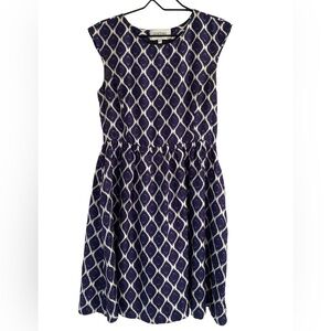 Elizabeth McKay New York Silk Fit and Flare Ikat Pattern Dress - size 6